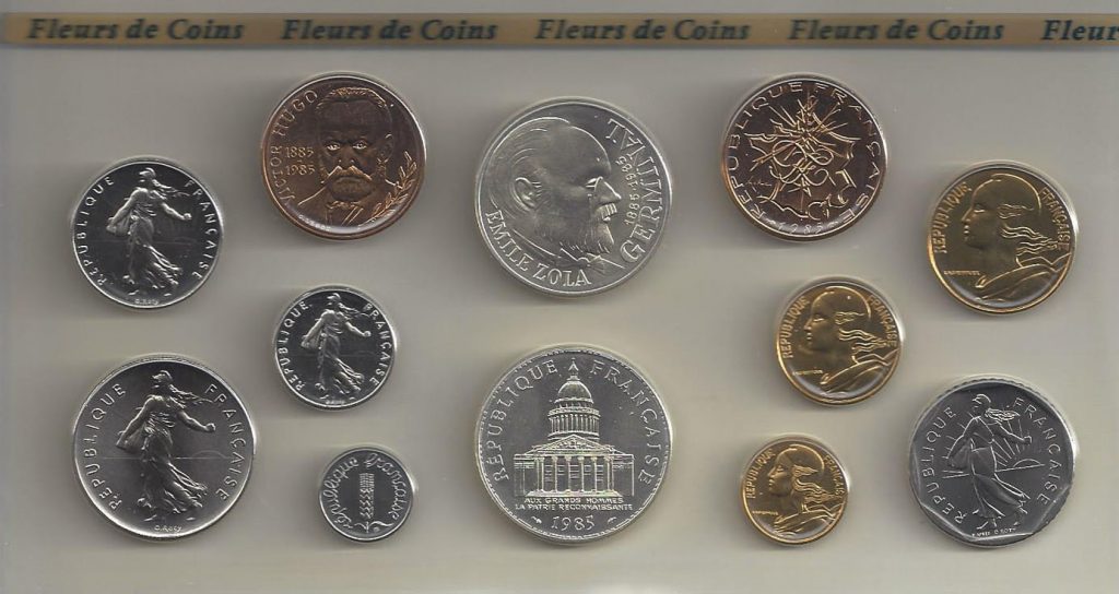 Série Monnaie de Paris 1985