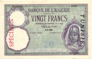 TUNISIE - Billet de 20 Francs Type 1912