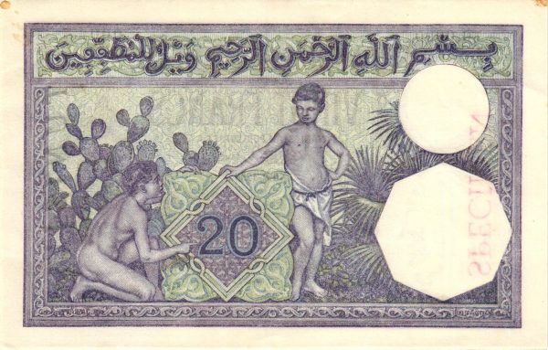 TUNISIE - Billet de 20 Francs Type 1912 Algérie