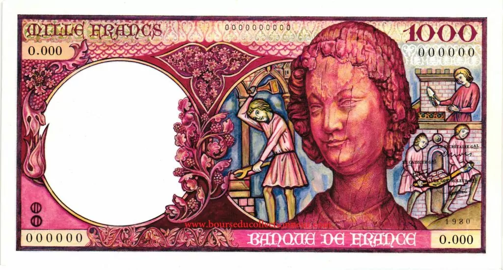 Billets du Trésor - Faux 1000 francs Dulac