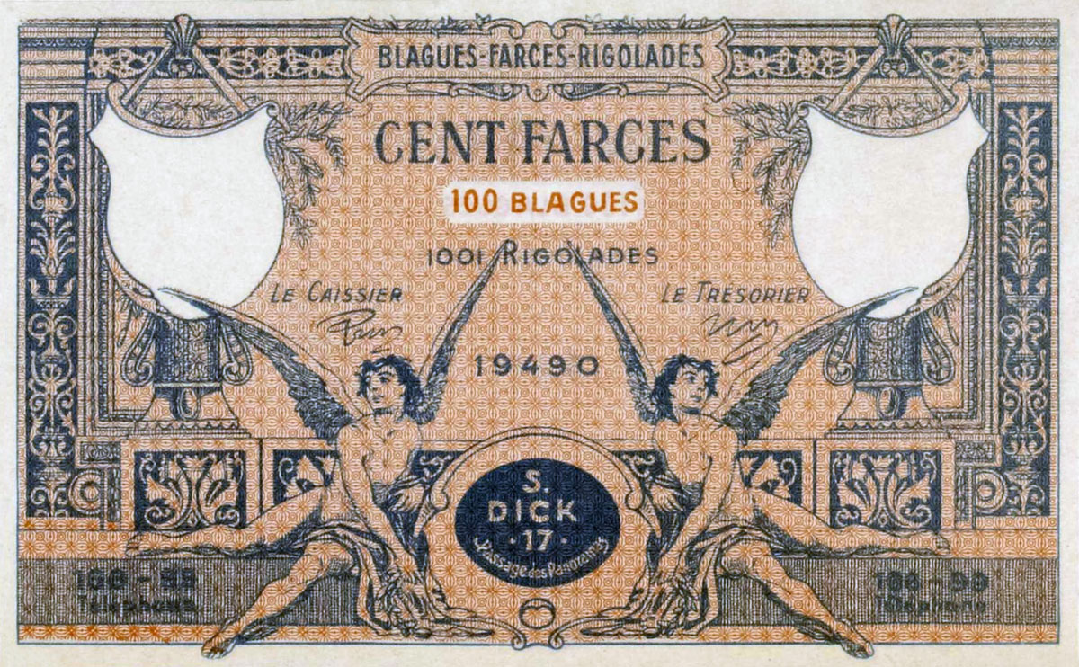 Billet de banque humoristique du Passage des Panoramas