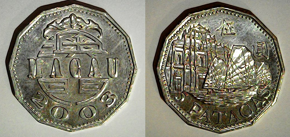 5 patacas Macau 2003