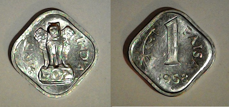 1 paisa Inde 1968