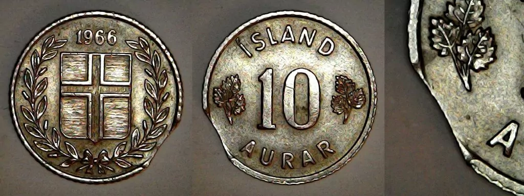 10 Aurar 1966 Islande