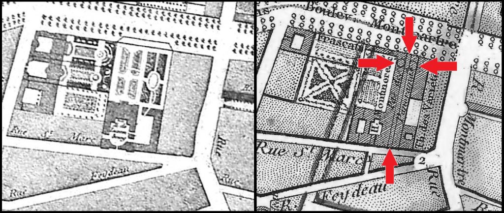 Plan du passage des Panoramas au début du XIXème siècle