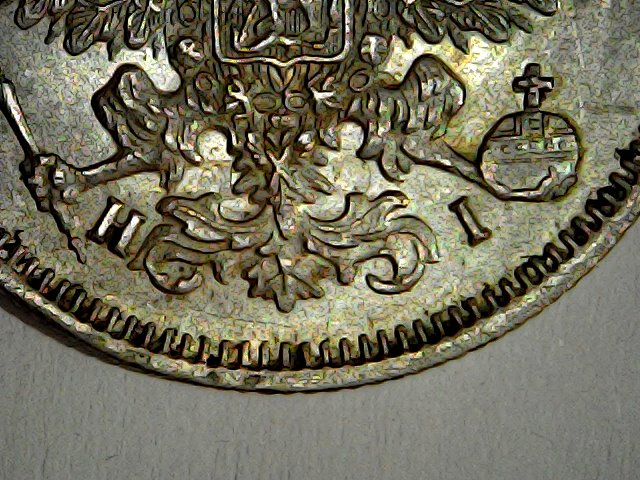 20 kopeck 1869 Saint-Petersbourg détail de l'avers Russie
