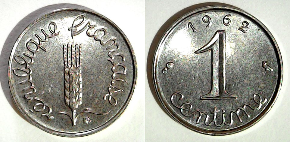 1 centime France 1962