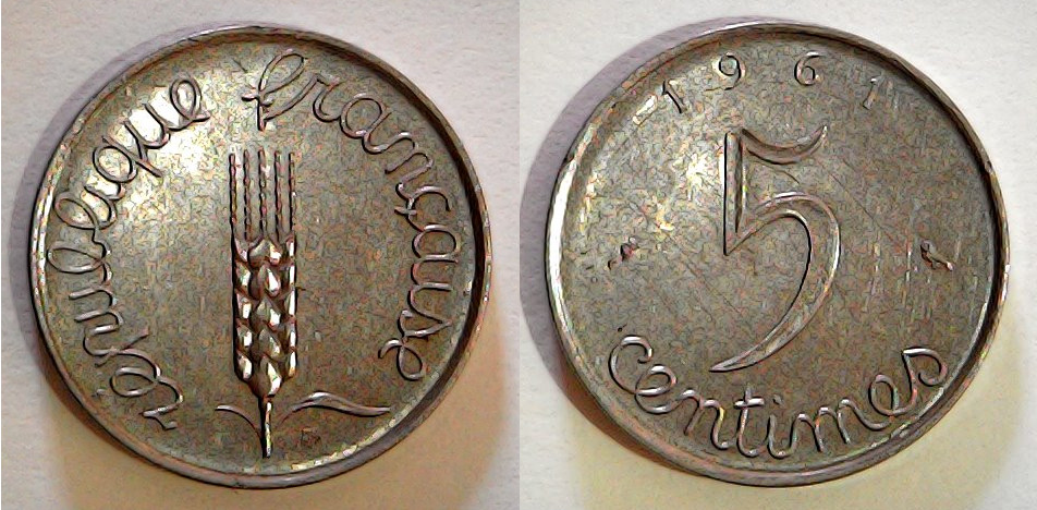 5 centimes France 1961