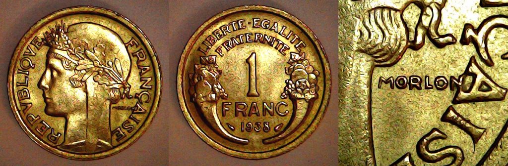 1 franc France 1938