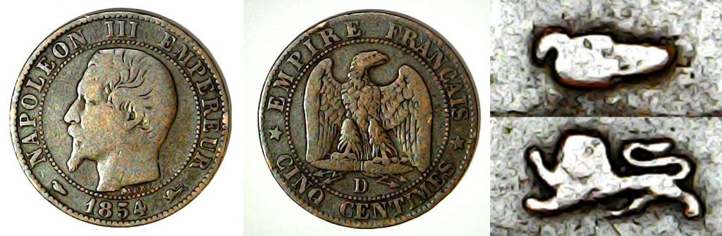 5 Centimes France 1954 D