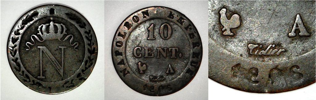 10 centimes France 1808 A