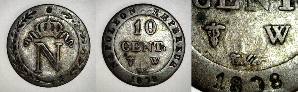 10 centimes France 1808 W