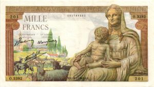 1000 Francs DÉESSE DÉMÉTER