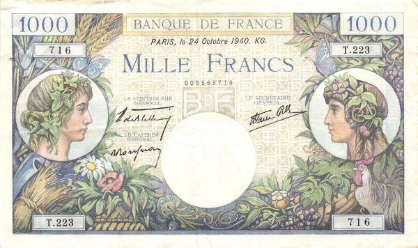 1000 FRANCS COMMERCE ET INDUSTRIE