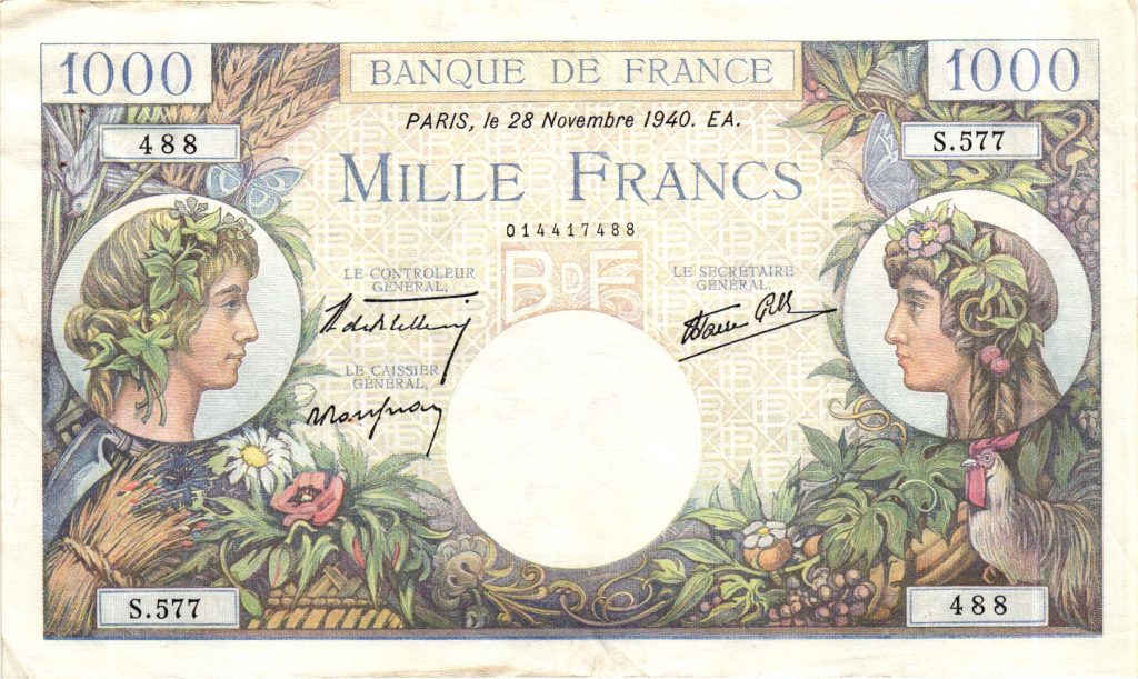 1000 FRANCS COMMERCE ET INDUSTRIE