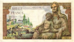 1000 Francs DÉESSE DÉMÉTER