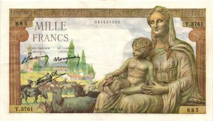 1000 Francs DÉESSE DÉMÉTER