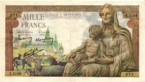 1000 Francs DÉESSE DÉMÉTER
