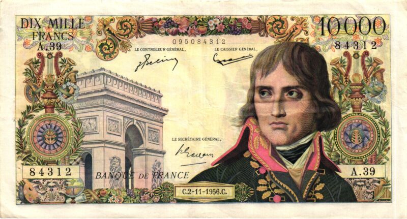 10000 Francs Bonaparte Type 1955
