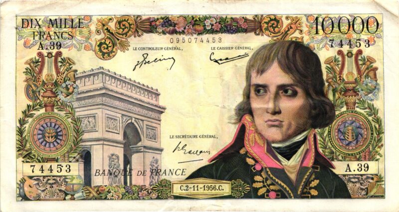 10000 Francs Bonaparte type 1955 BDF