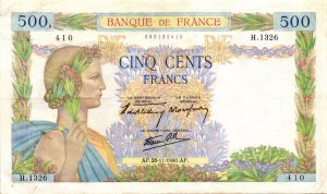 500 FRANCS LA PAIX