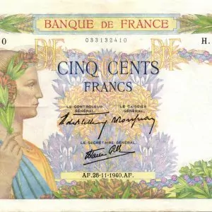 500 FRANCS LA PAIX