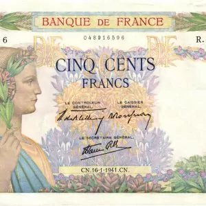 500 FRANCS LA PAIX