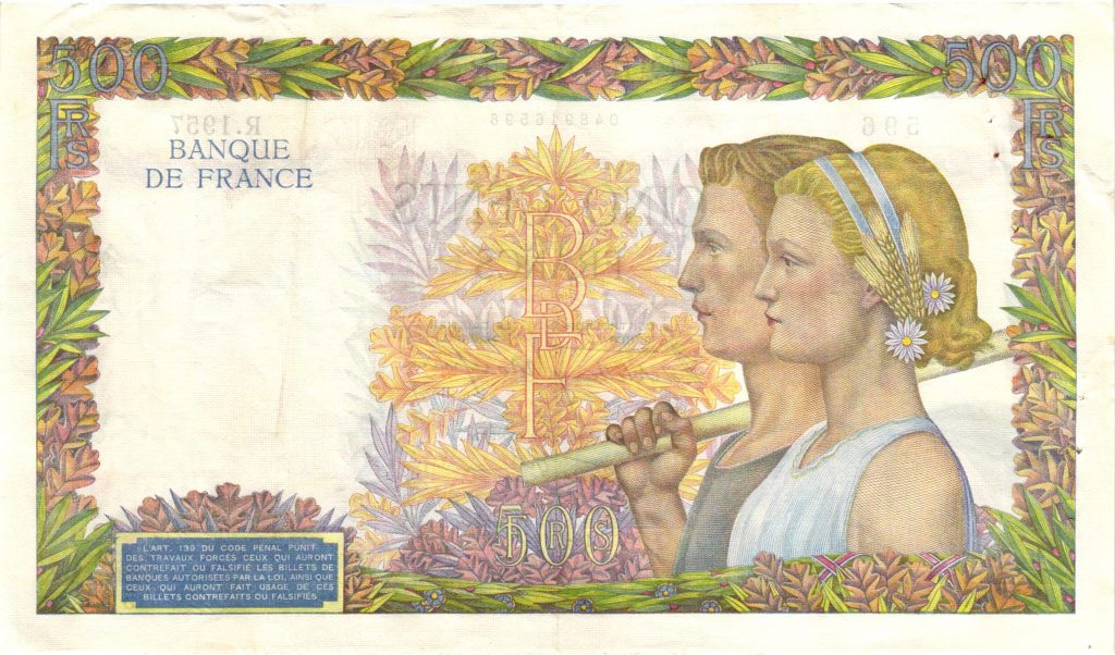 500 FRANCS LA PAIX