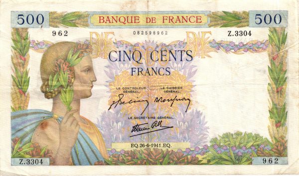 500 FRANCS LA PAIX