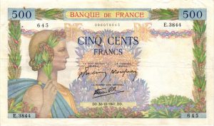 500 FRANCS LA PAIX