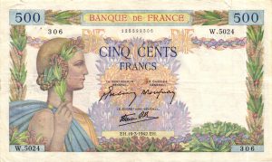 500 FRANCS LA PAIX