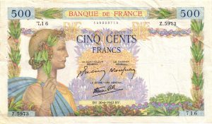 500 FRANCS LA PAIX