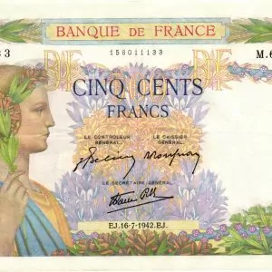 500 FRANCS LA PAIX