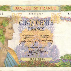 500 FRANCS LA PAIX