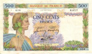 500 FRANCS LA PAIX