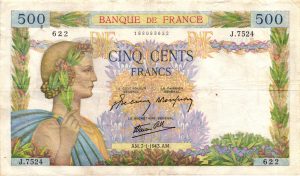 500 FRANCS LA PAIX