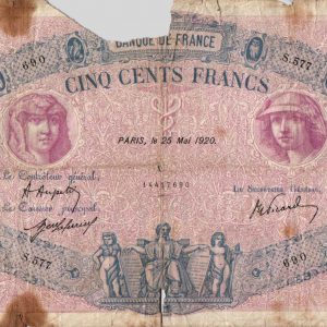 500 Francs BLEU et ROSE