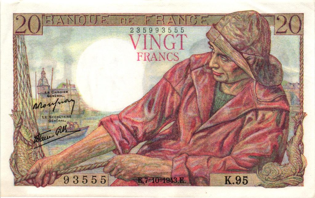 20 Francs PÊCHEUR