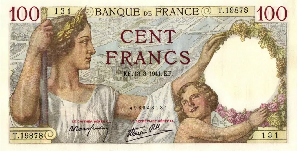 Billet de banque 100 Francs Sully