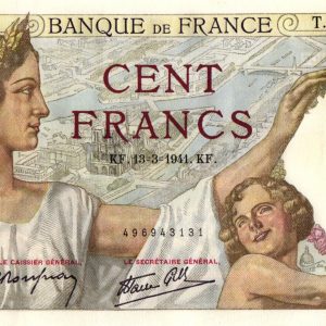 Billet de banque 100 Francs Sully
