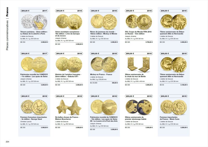 Catalogue Euro monnaies et Billets 2024 - Valeur des pièces