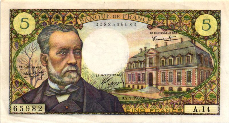 5 Francs Pasteur Billet