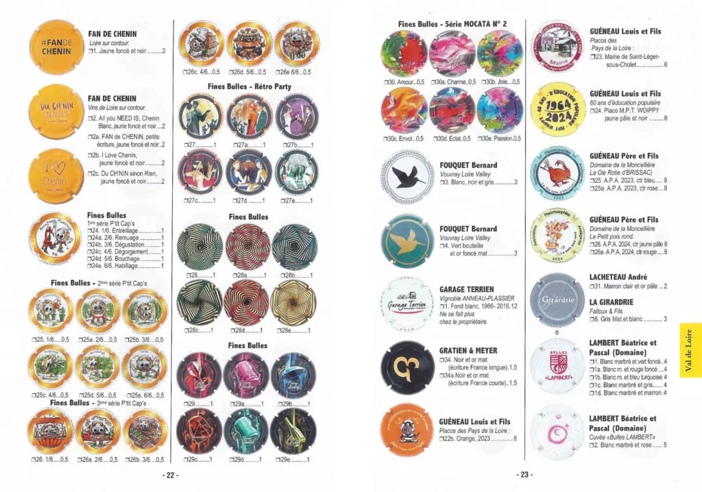 Répertoire des plaques de muselets des vins mousseux, crémants et pétillants français ADDITIF LAMBERT 2025 Répertoire des plaques de muselets des vins mousseux, crémants et pétillants français ADDITIF LAMBERT 2025