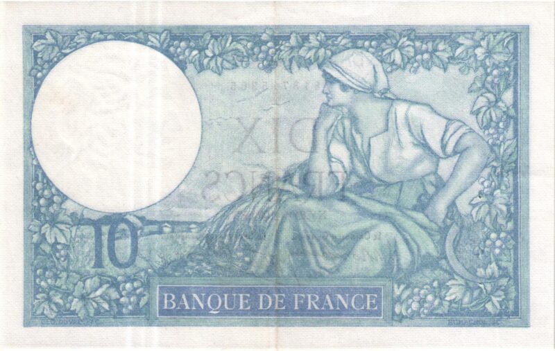 10 Francs Minerve Type 1915