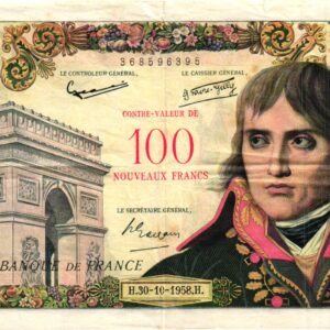 100 nouveaux francs 10000 Francs BONAPARTE surchargé