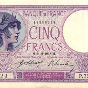 5 Francs Violet type 1917