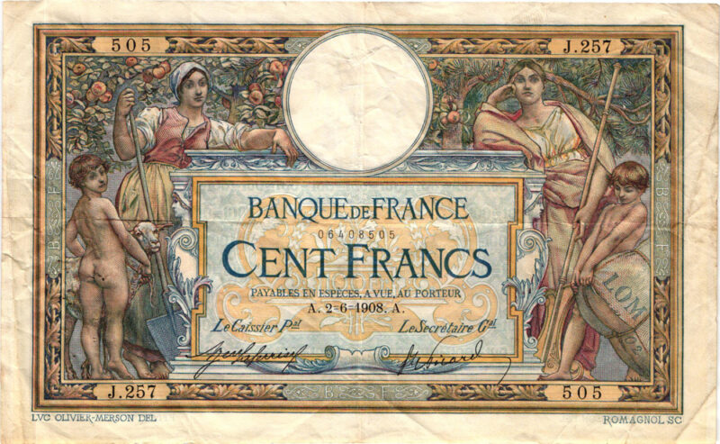 100 Francs BDF Type 1906 LOM