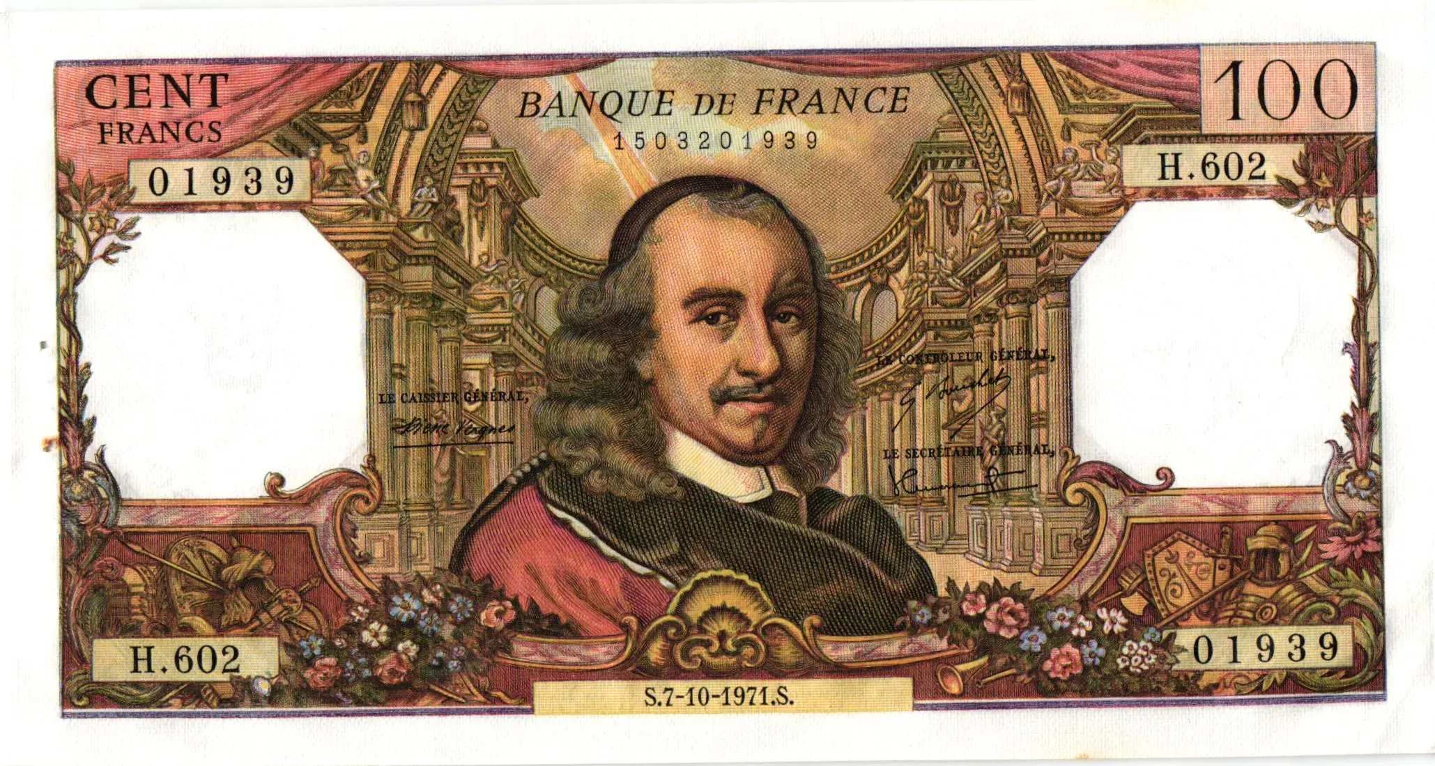 100 Francs Pierre CORNEILLE Type 1964