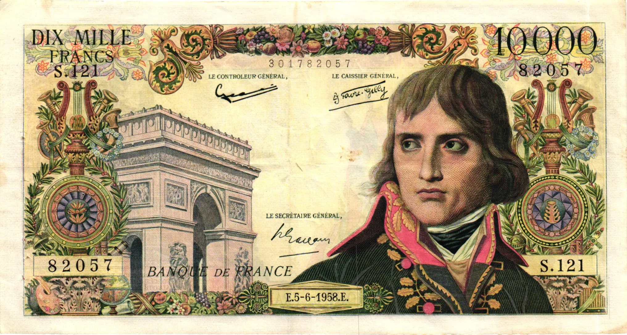 10000 Francs Napoleon Bonaparte Type 1955