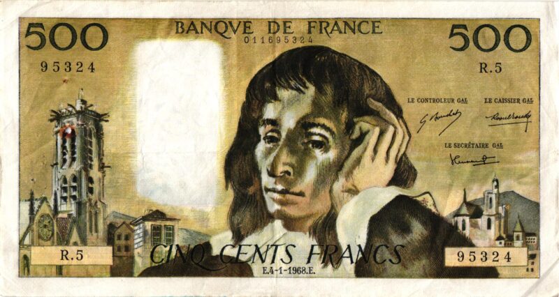 500 Francs Pascal Type 1968 BdF 1ère date